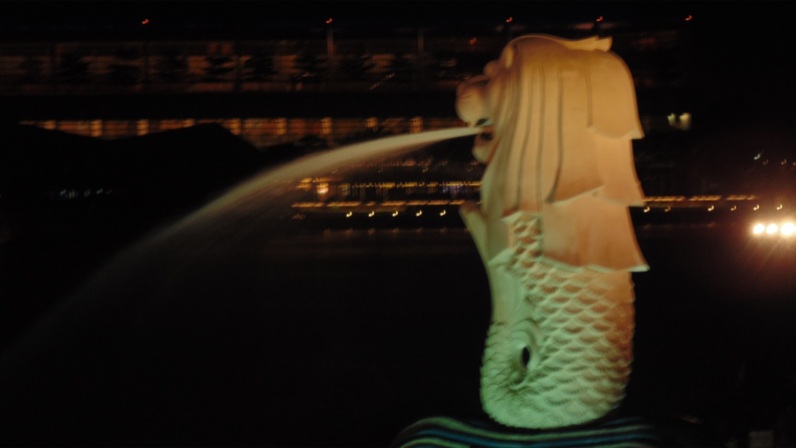 The Merlion at Night